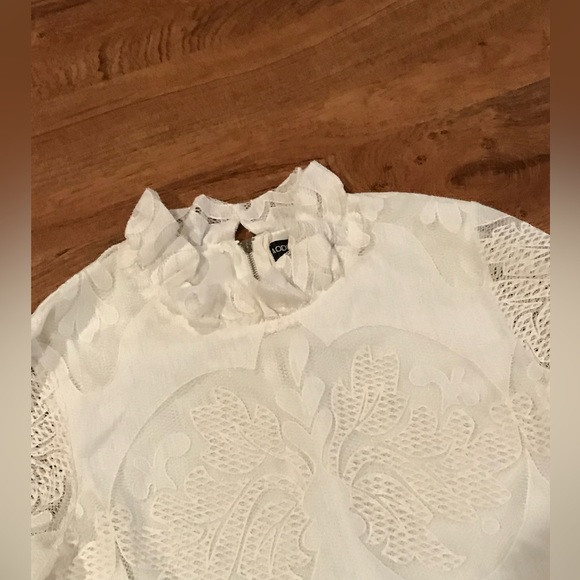 EUC stunning Lace Layered white Dress From Urban outfitters Size Small S Midi - Picture 3 of 4